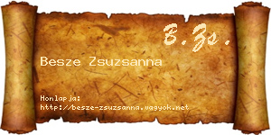 Besze Zsuzsanna névjegykártya